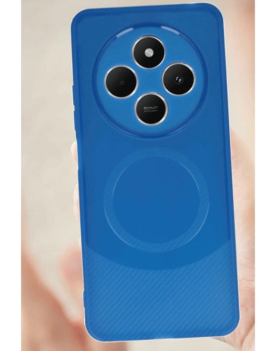 Newface Xiaomi Redmi 14C Kılıf Maya Karbon Kapak - Lacivert