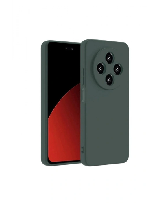 Newface Xiaomi Redmi 14C Kılıf Nano içi Kadife Silikon - Koyu Yeşil