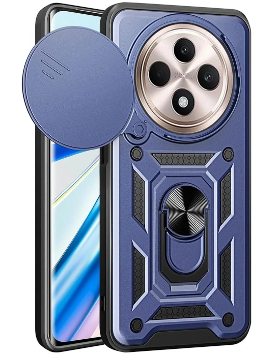 Newface Xiaomi Redmi 14C Kılıf Pars Lens Yüzüklü Silikon - Lacivert