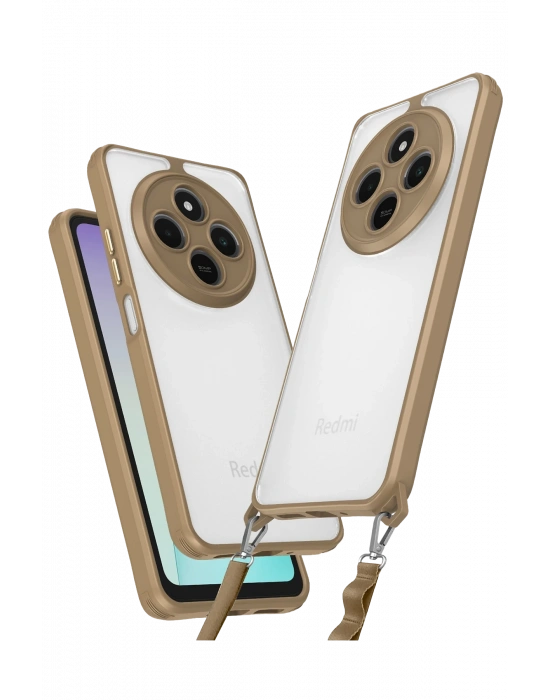 Newface Xiaomi Redmi 14C Kılıf Penta Silikon Kılıf - Çöl Titanyum