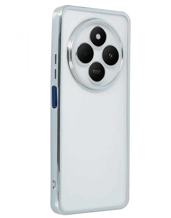 Newface Xiaomi Redmi 14C Kılıf Razer Lensli Silikon - Gümüş