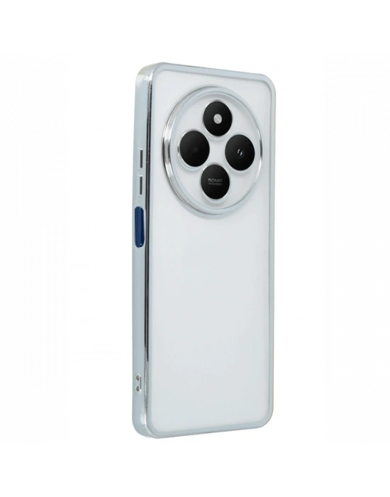 Newface Xiaomi Redmi 14C Kılıf Razer Lensli Silikon - Gümüş