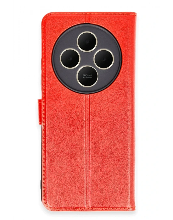 Newface Xiaomi Redmi 14C Kılıf Trend S Plus Kapaklı Kılıf - Kırmızı