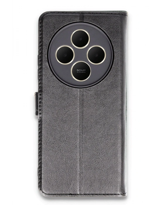 Newface Xiaomi Redmi 14C Kılıf Trend S Plus Kapaklı Kılıf - Siyah