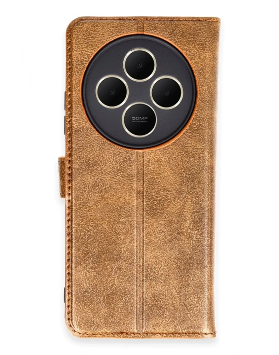 Newface Xiaomi Redmi 14C Kılıf Trend S Plus Kapaklı Kılıf - Taba