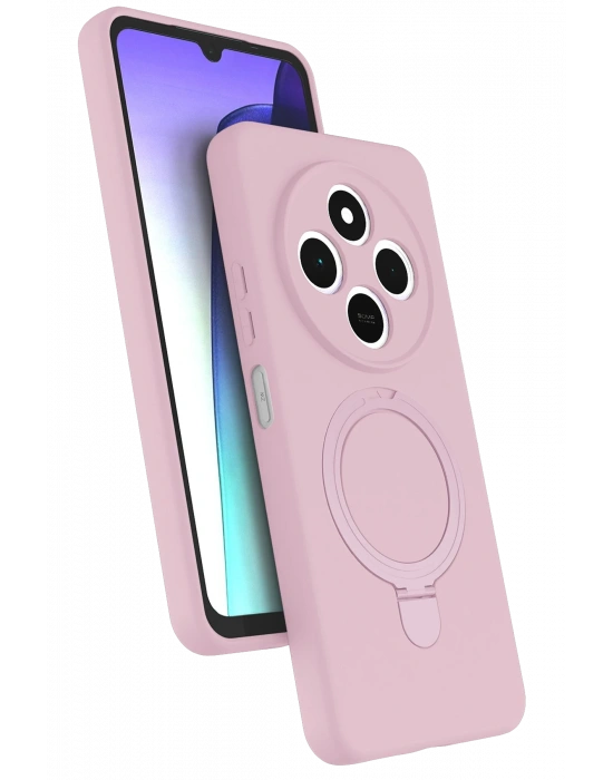 Newface Xiaomi Redmi 14C Regal Magsafe Standlı Kapak - Açık Pembe