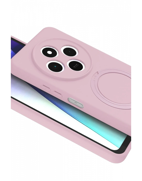 Newface Xiaomi Redmi 14C Regal Magsafe Standlı Kapak - Açık Pembe