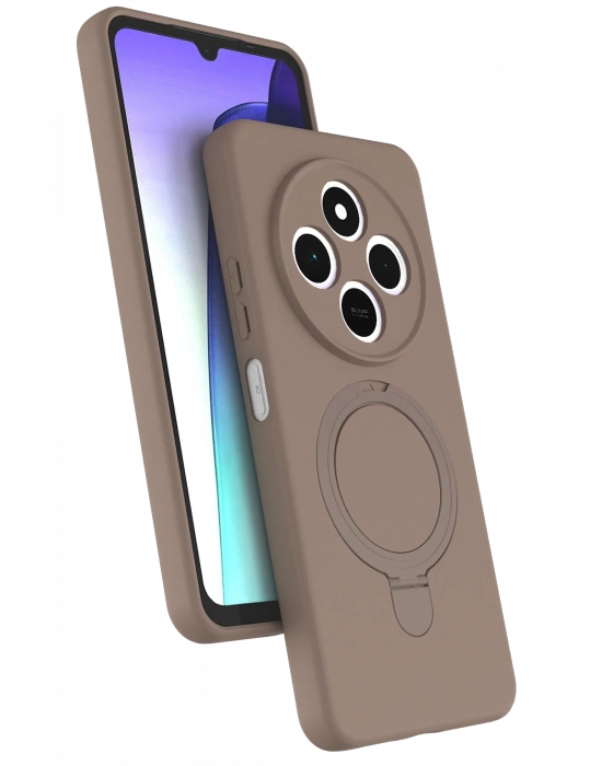 Newface Xiaomi Redmi 14C Regal Magsafe Standlı Kapak - Çöl Titanyum