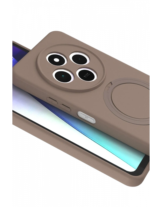 Newface Xiaomi Redmi 14C Regal Magsafe Standlı Kapak - Çöl Titanyum