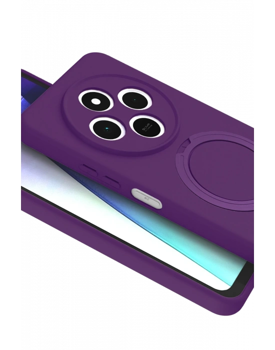 Newface Xiaomi Redmi 14C Regal Magsafe Standlı Kapak - Derin Mor