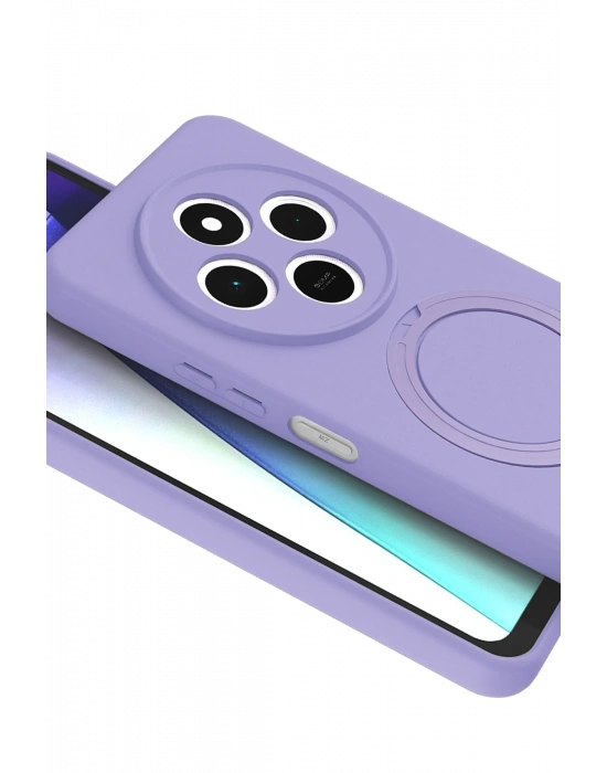 Newface Xiaomi Redmi 14C Regal Magsafe Standlı Kapak - Lila