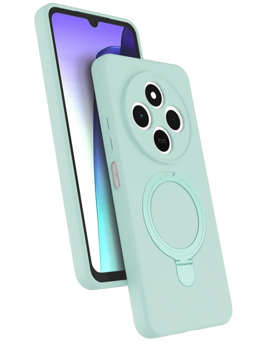 Newface Xiaomi Redmi 14C Regal Magsafe Standlı Kapak - Su Yeşili