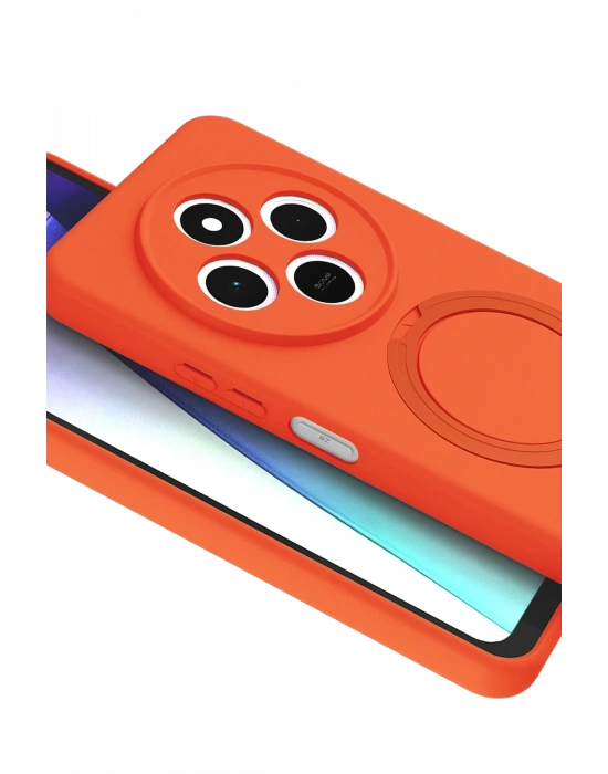 Newface Xiaomi Redmi 14C Regal Magsafe Standlı Kapak - Turuncu