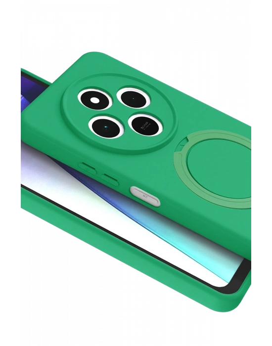 Newface Xiaomi Redmi 14C Regal Magsafe Standlı Kapak - Yeşil