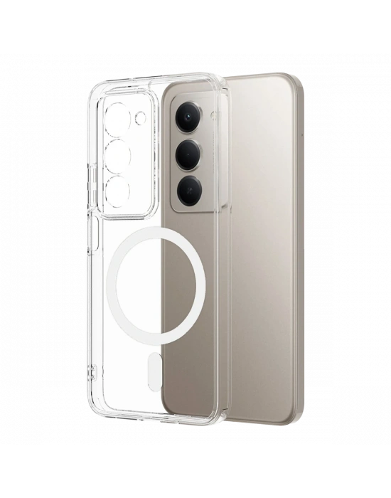 Newface Xiaomi Redmi 15 4G Combo Sert Şeffaf Magsafe Kapak - Şeffaf