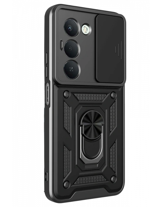 Newface Xiaomi Redmi 15 4G Pars Lens Yüzüklü Silikon - Siyah