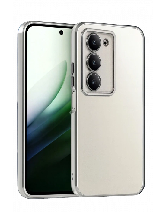 Newface Xiaomi Redmi 15 4G Razer Lensli Silikon - Gümüş