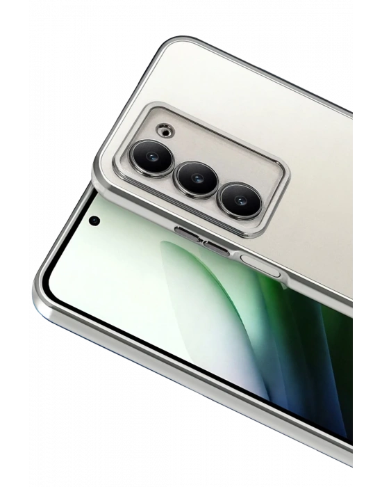 Newface Xiaomi Redmi 15 4G Razer Lensli Silikon - Gümüş