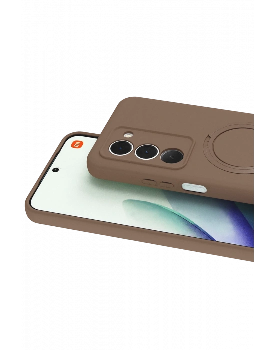 Newface Xiaomi Redmi 15 4G Regal Magsafe Standlı Kapak - Çöl Titanyum