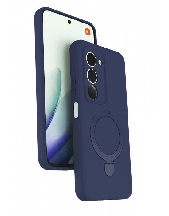 Newface Xiaomi Redmi 15 4G Regal Magsafe Standlı Kapak - Lacivert