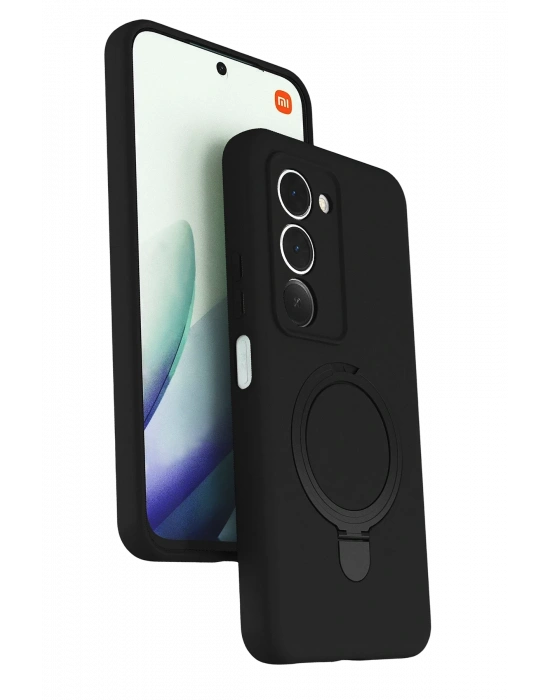 Newface Xiaomi Redmi 15 4G Regal Magsafe Standlı Kapak - Siyah