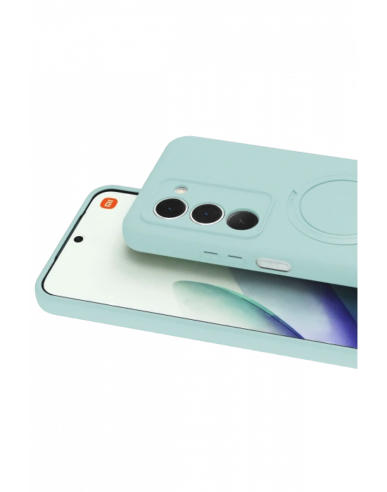 Newface Xiaomi Redmi 15 4G Regal Magsafe Standlı Kapak - Su Yeşili