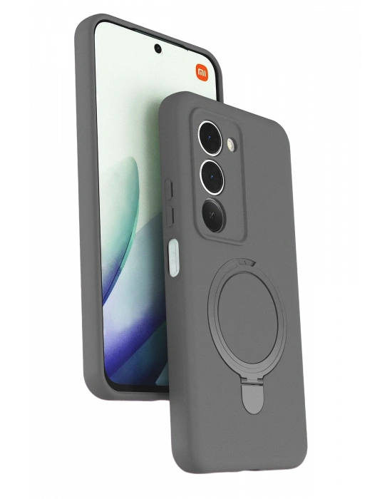 Newface Xiaomi Redmi 15 4G Regal Magsafe Standlı Kapak - Titan Gri