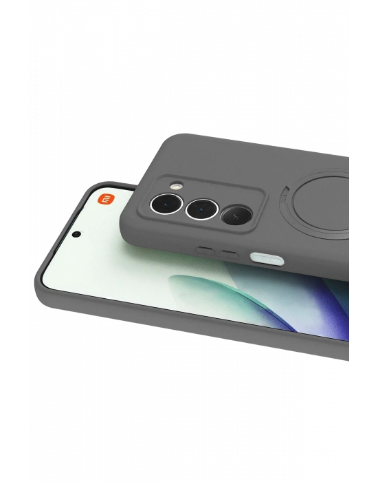 Newface Xiaomi Redmi 15 4G Regal Magsafe Standlı Kapak - Titan Gri