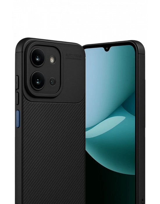 Newface Xiaomi Redmi 15C 4G Auto Focus Karbon Kapak - Siyah