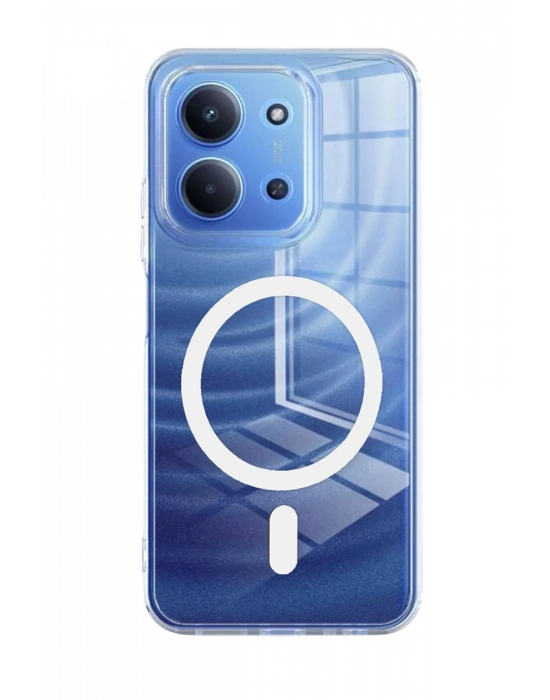 Newface Xiaomi Redmi 15C 4G Combo Sert Şeffaf Magsafe Kapak - Şeffaf