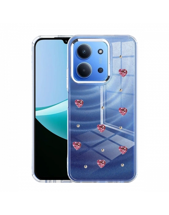 Newface Xiaomi Redmi 15C 4G Fiyonk Desenli Kapak - Desen 3