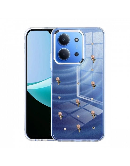 Newface Xiaomi Redmi 15C 4G Fiyonk Desenli Kapak - Desen 6