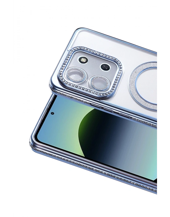 Newface Xiaomi Redmi 15C 4G Joke Simli Magneticsafe Kılıf - Mavi