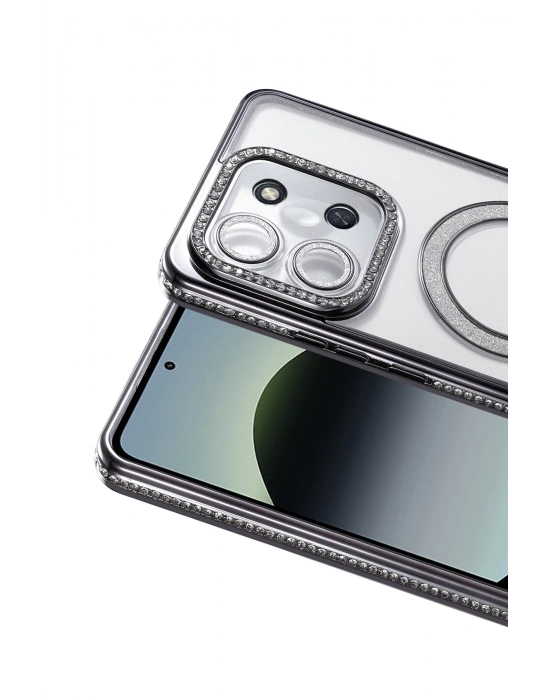 Newface Xiaomi Redmi 15C 4G Joke Simli Magneticsafe Kılıf - Siyah