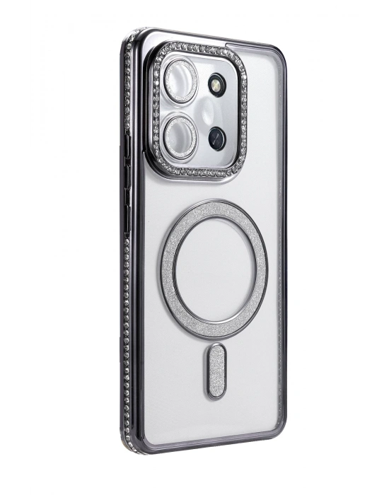 Newface Xiaomi Redmi 15C 4G Joke Simli Magneticsafe Kılıf - Siyah