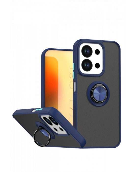 Newface Xiaomi Redmi 15C 4G Montreal Yüzüklü Silikon Kapak - Lacivert