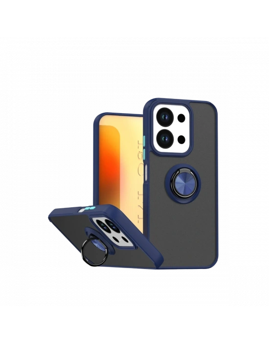 Newface Xiaomi Redmi 15C 4G Montreal Yüzüklü Silikon Kapak - Lacivert