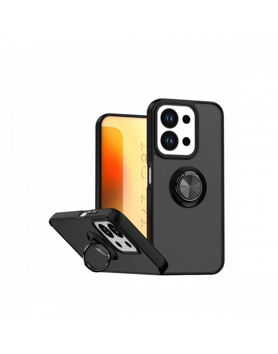 Newface Xiaomi Redmi 15C 4G Montreal Yüzüklü Silikon Kapak - Siyah