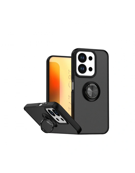 Newface Xiaomi Redmi 15C 4G Montreal Yüzüklü Silikon Kapak - Siyah