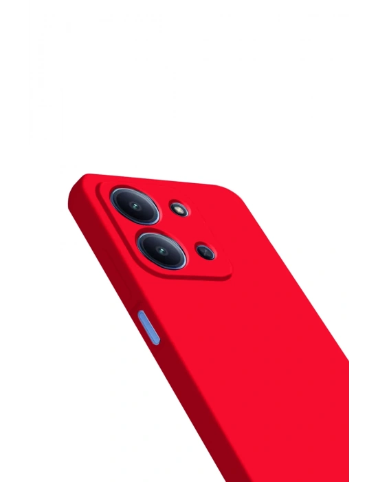 Newface Xiaomi Redmi 15C 4G Nano içi Kadife Silikon - Kırmızı