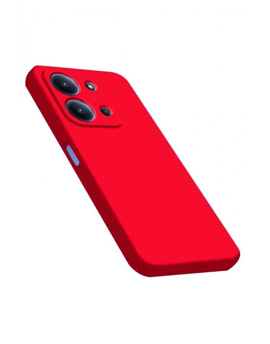 Newface Xiaomi Redmi 15C 4G Nano içi Kadife Silikon - Kırmızı