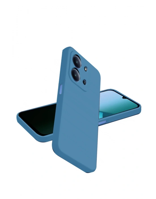 Newface Xiaomi Redmi 15C 4G Nano içi Kadife Silikon - Mavi