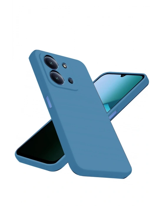Newface Xiaomi Redmi 15C 4G Nano içi Kadife Silikon - Mavi