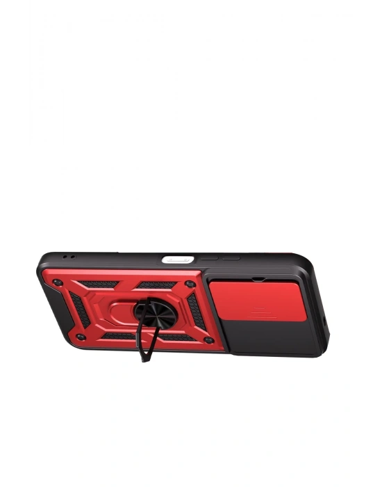 Newface Xiaomi Redmi 15C 4G Pars Lens Yüzüklü Silikon - Kırmızı