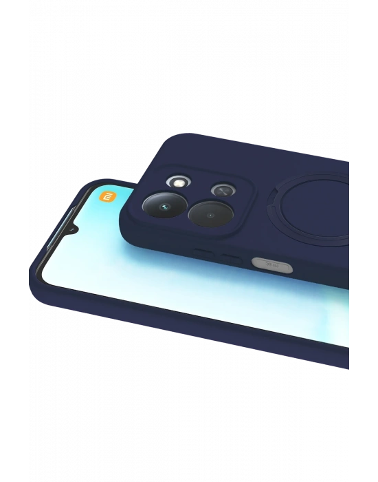 Newface Xiaomi Redmi 15C 4G Regal Magsafe Standlı Kapak - Lacivert