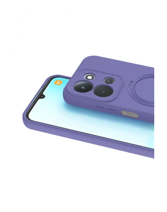 Newface Xiaomi Redmi 15C 4G Regal Magsafe Standlı Kapak - Lila