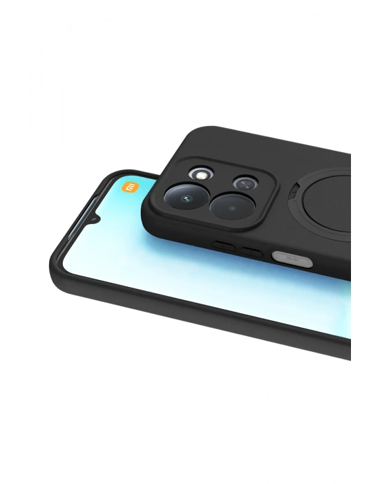 Newface Xiaomi Redmi 15C 4G Regal Magsafe Standlı Kapak - Siyah