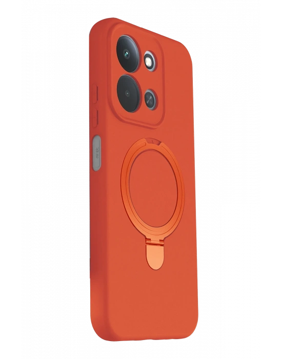 Newface Xiaomi Redmi 15C 4G Regal Magsafe Standlı Kapak - Turuncu