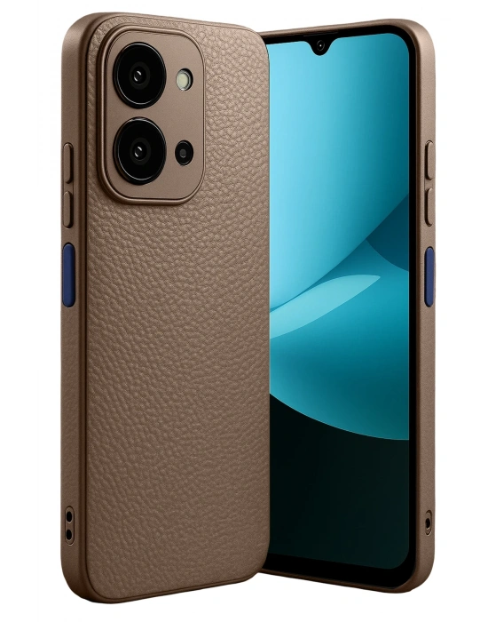 Newface Xiaomi Redmi 15C 4G Thermax Silikon Kılıf - Kahverengi