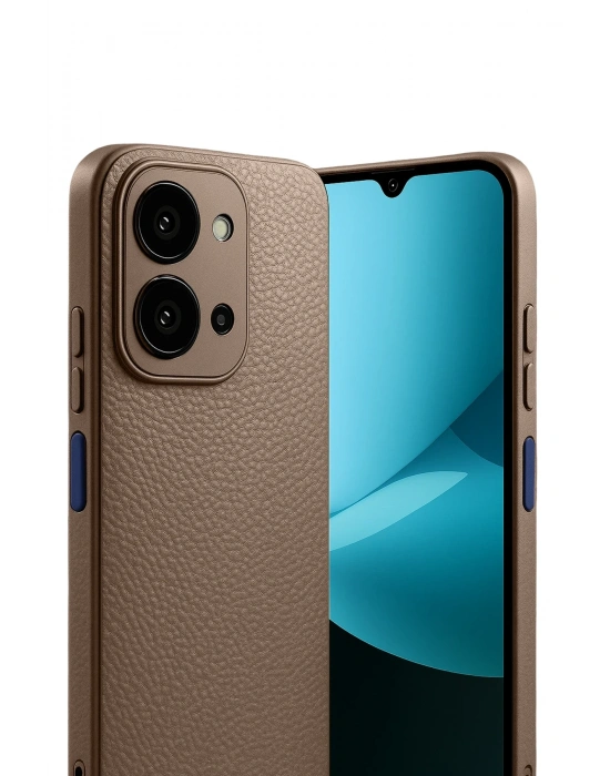 Newface Xiaomi Redmi 15C 4G Thermax Silikon Kılıf - Kahverengi